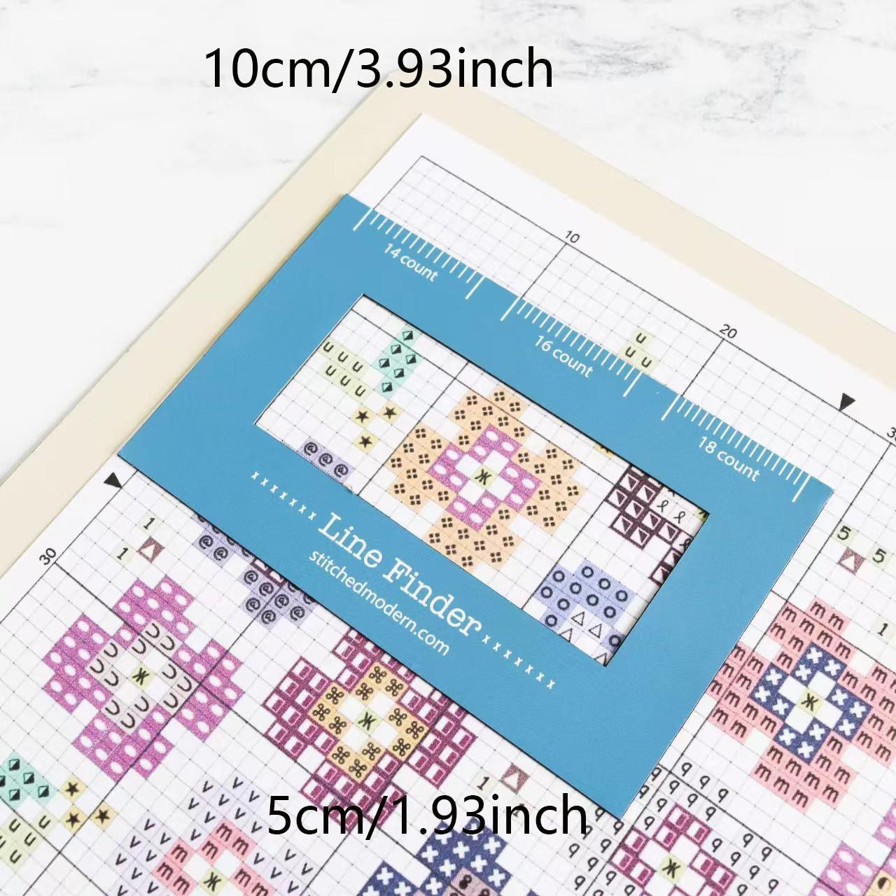 New Cross Stitch Magnetic Line Finder Sewing Embroidery Auxiliary Tool Ruler, Precision Measuring Device for Crafting Projects