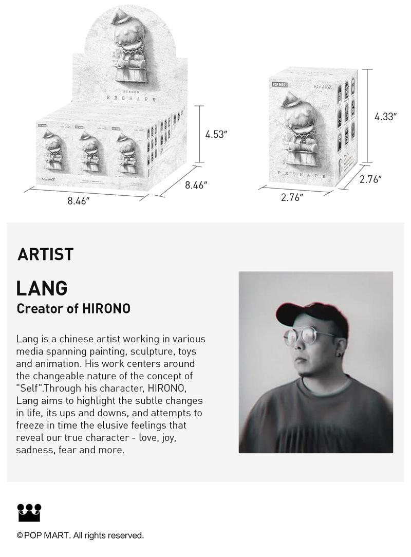 POP MART HIRONO Reshape Series Figures, Blind Box, Mystery Box