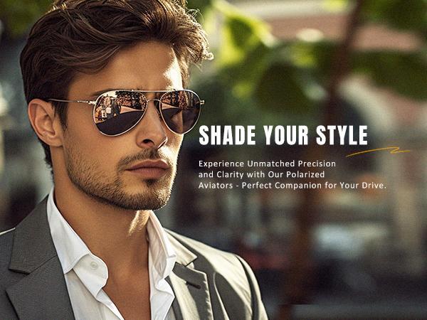 Eiuizah Polarized Aviator Sunglasses for Men Women, Classic Sun Glasses for Driving, Fishing, with UV Protection