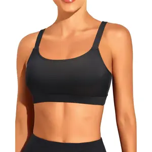 Tempt Me Women Sports Bra Bikini Tops Scoop Neck Bathing Suits Top Padded Swim Crop Tops Only  SwimWeek  summervibes