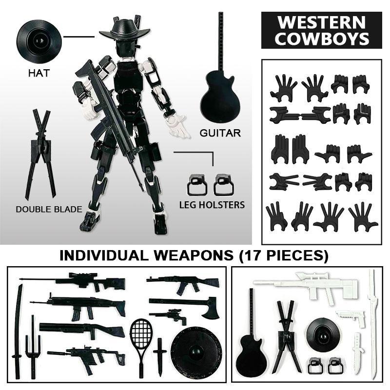 T13 Action Figure, Multi-Jointed Flexible Toy, Lucky Number 13 Doll, Desktop Decoration Gift for Game Enthusiasts, Durable Abs Material