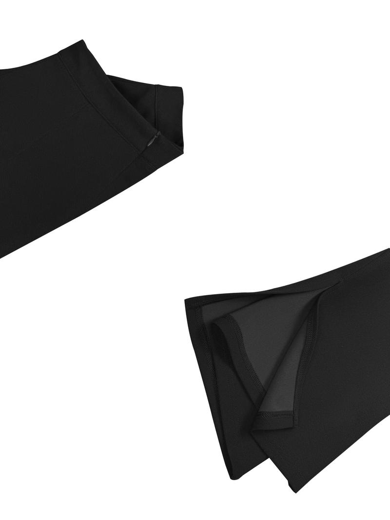 Women's Business Style Spring Summer Trendy 2-Piece Set, Solid Color Formal Suit Jacket & Pencil Skirt, Ladies Fashion Ensemble