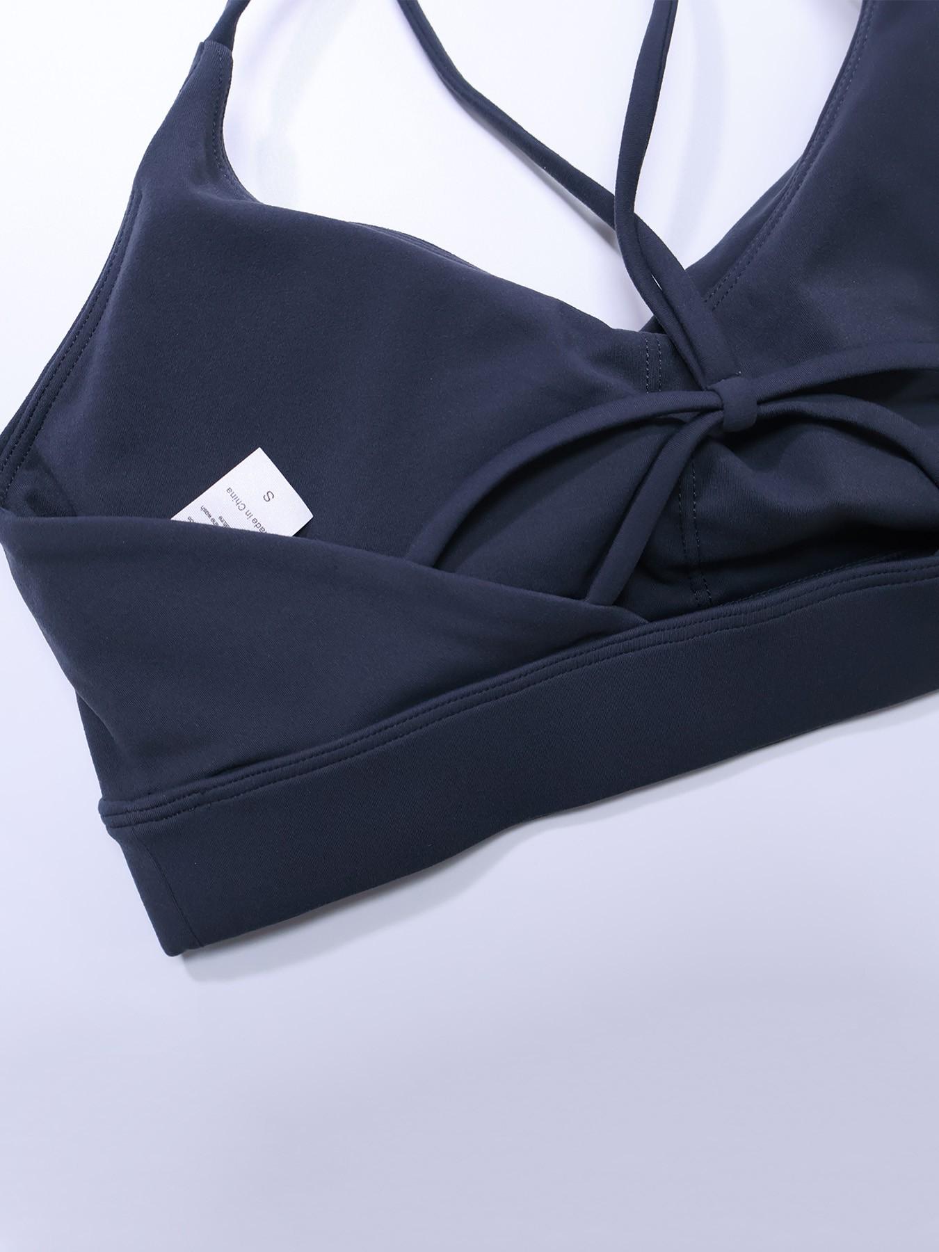 Women's Sexy Backless Sports Bra, Yoga Underwear, Cross-Back Design, Nylon Spandex Fabric, Soft Breathable Comfort, All Seasons