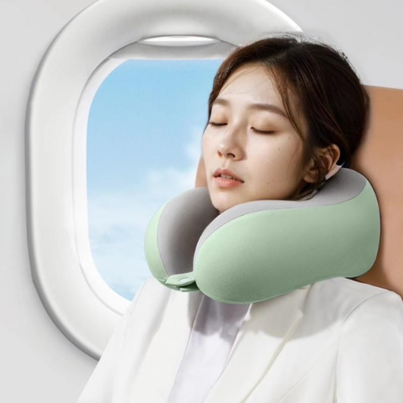 Portable cervical pillow, suitable for travel and home | Ergonomic design, compact and easy to store, comfortable sleep, suitable for desk, car and long-distance flights, slow rebound, machine washable pillowcase