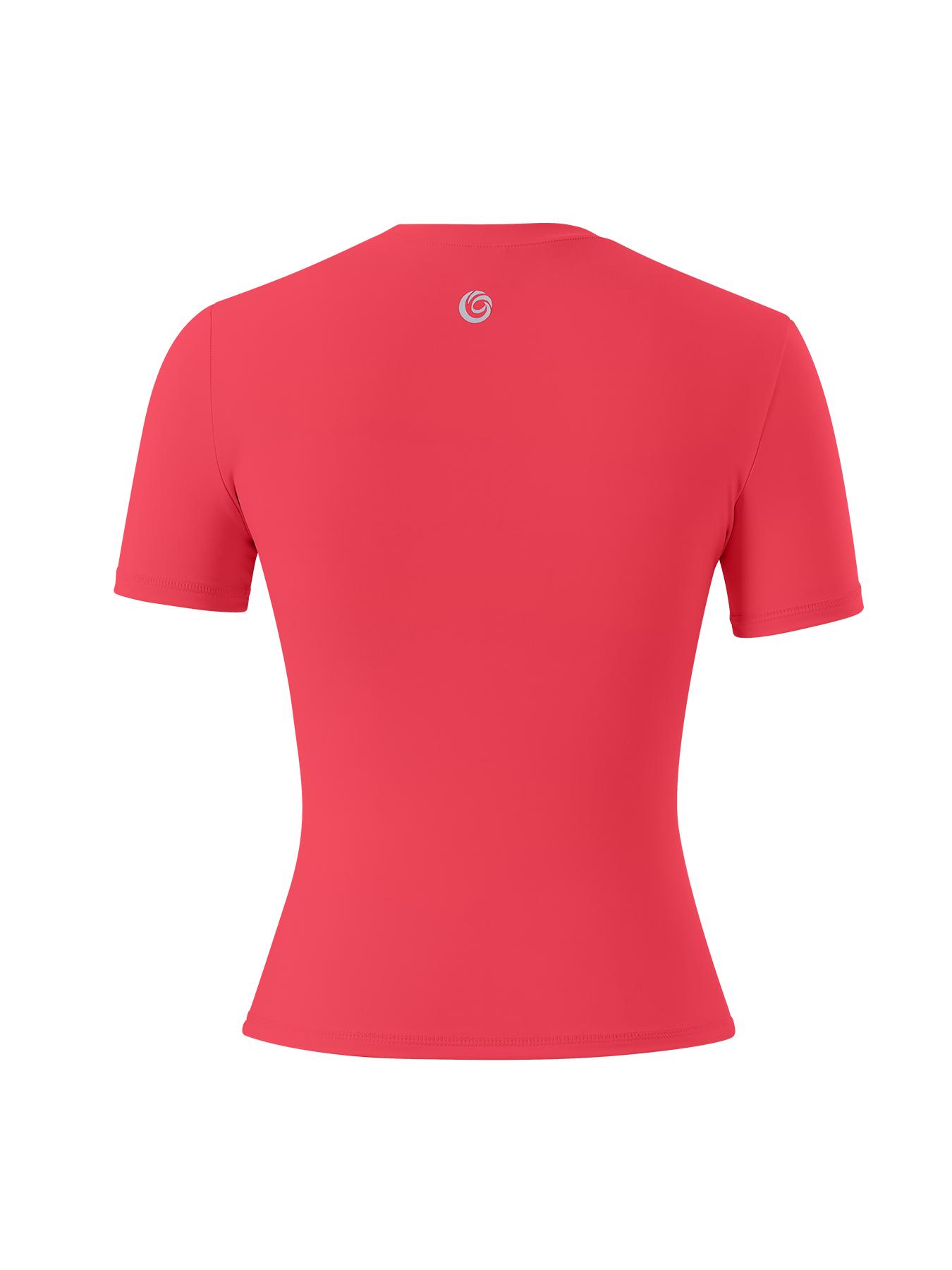 Two-Piece Set Women's Solid Color Tracksuit Set, Sporty Breathable Short Sleeve Tee & High Waist Skinny Shorts Set, Ladies Sportswear for Indoor Outdoor Wear