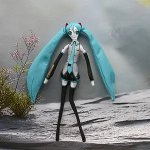 Kawaii Hatsune Miku Anime Plush Doll The internal wire skeleton can be used to move and shape plush toys