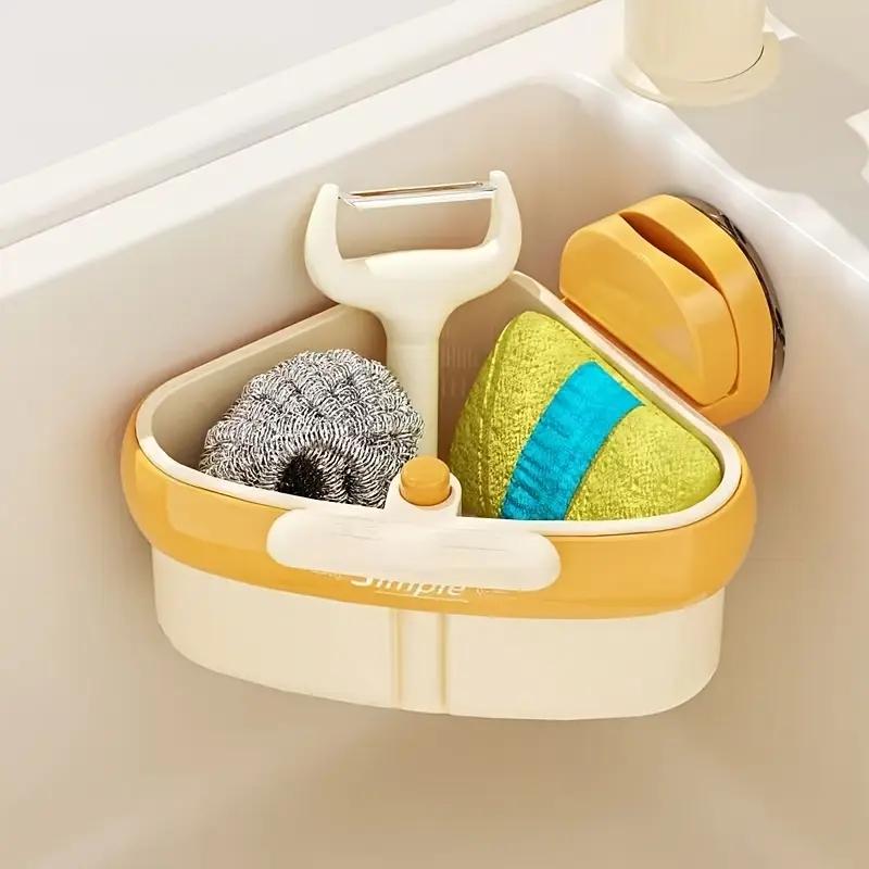 Upgraded Triangular Kitchen Sink Strainer Basket, Space-Saving Design for Dishwasher Use, Heavy-Duty Easy Clean, Ideal for Small Spaces, Kitchen Accessories