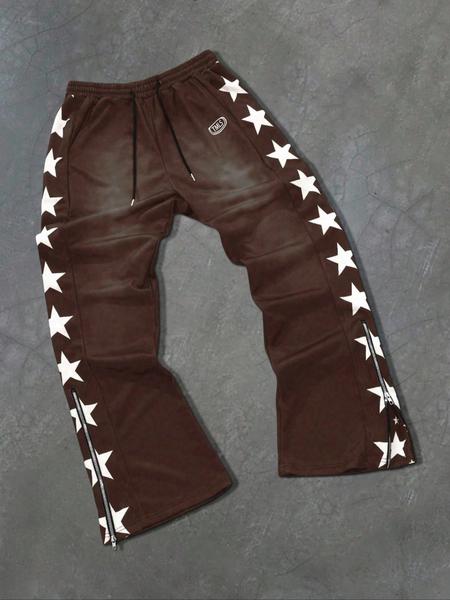 Men's Star & Letter Print Drawstring Waist Sweatpants, Casual Comfy Loose Jogger Pants for Daily Wear, Fashion Men's Bottoms for All Seasons, Casual Sports Trousers