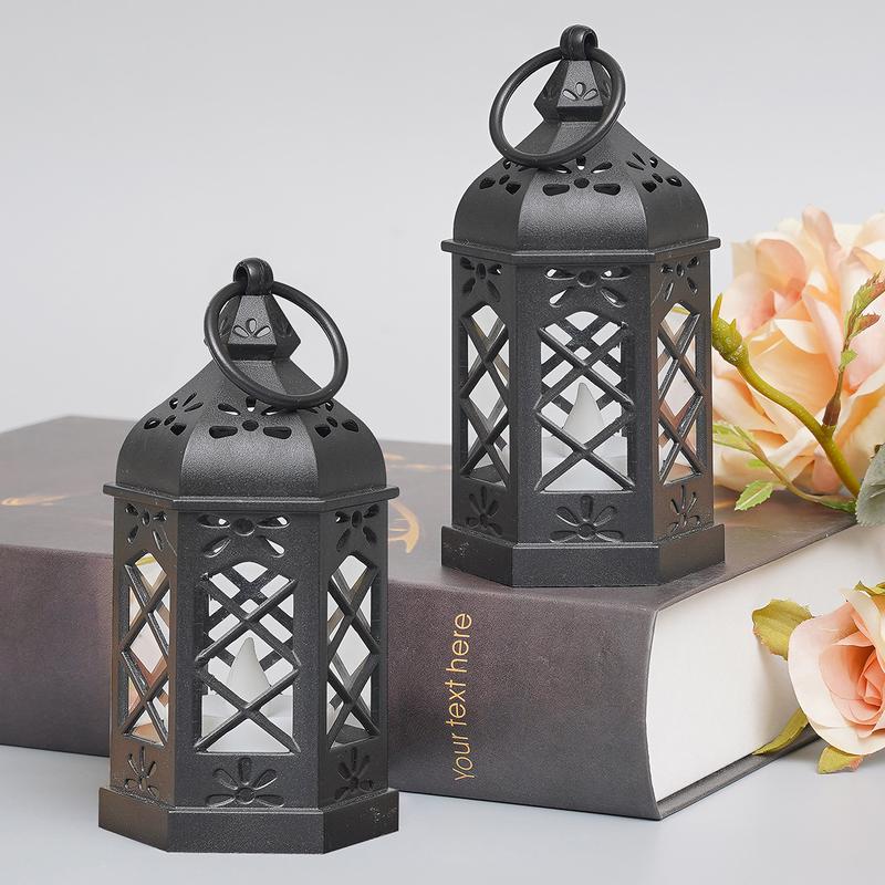 1/3Pcs/Set Ramadan Decorative Small Lanterns, Retro LED Electronic Candle-style Wind Lamps for Atmosphere, Eid al-Fitr Glowing Portable Lanterns, Hanging Lights for Festival Party Ambiance, Home Decoration