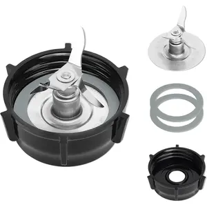 Blender Replacement Parts Ice and ABS Plastic Base with 2 Rubber O Ring Gaskets - Compatible Osterizer Blender Accessories - Durable Stainless Steel Blades for Smooth Blending