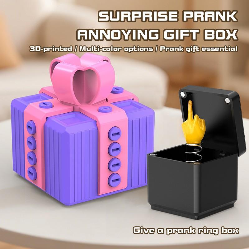 Disgusting Gift Box with 3D Printed Pop-Up Finger Surprise, Perfect for Birthday, Office, Halloween, and Swap Gifts