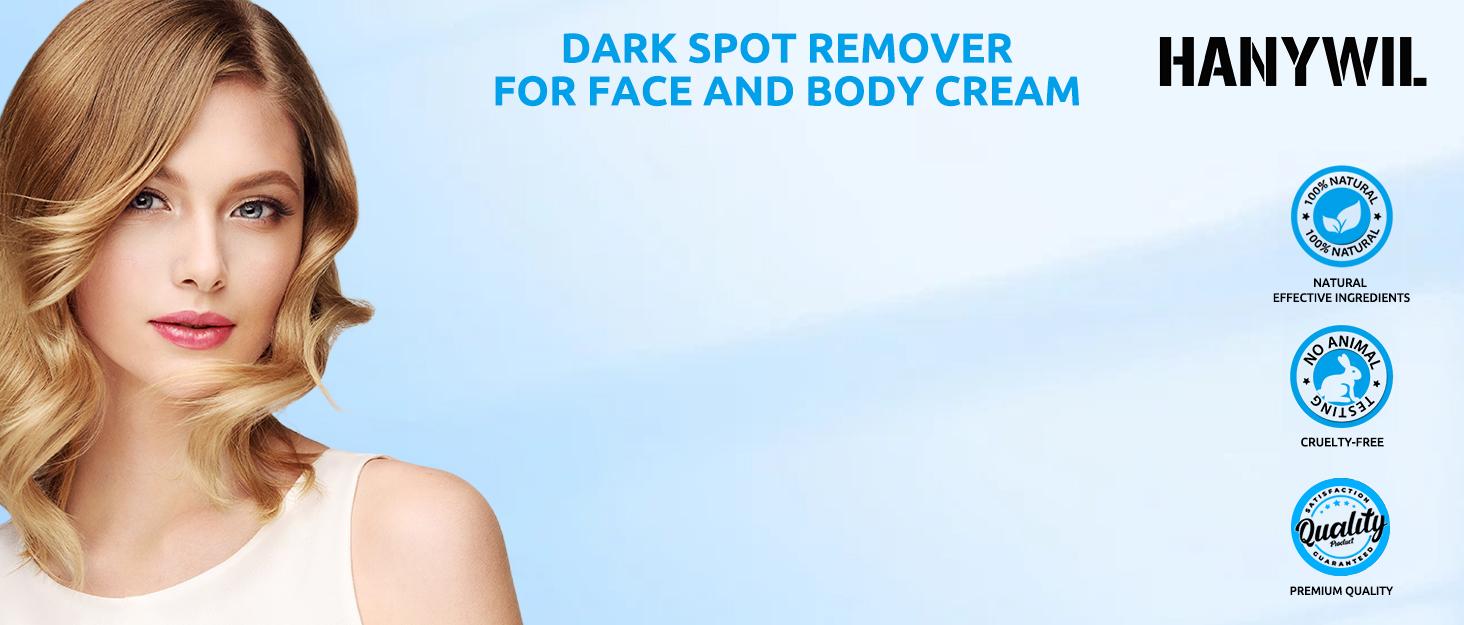 HANYWIL Dark Spot Corrector Cream with Retinol & Vitamin C - Visibly Reduce Dark Spots & Brighten Skin Tone for Face & Body - All Skin Types - 2 oz - Gentle HANYWIL Dark Spot Corrector Cream with Retinol & Vitamin C - Visibly Reduce Dark Spots & Brighten Skin Tone for Face & Body - All Skin Types - 2 oz - Gentle