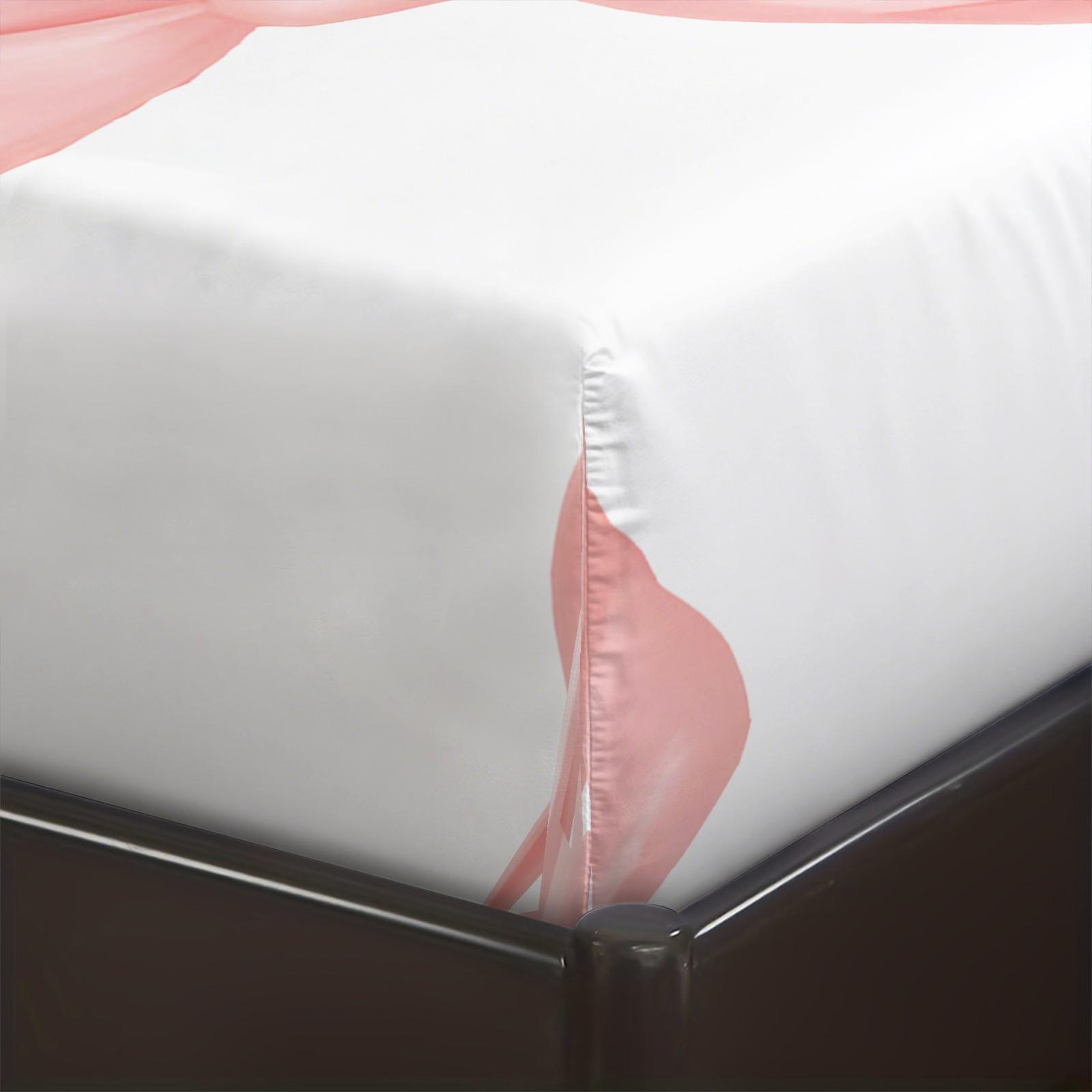 Y2K Watercolor Nude Pink Bow Microfiber Fitted Sheet Set, Soft Comfy Bedding, Includes 1 Fitted Sheet & 2 Coreless Pillowcases, Soft, Breathable Fabric, Deep Pocket Anti-Slip All Season Bedding Set, Princess Style Bedroom Decor