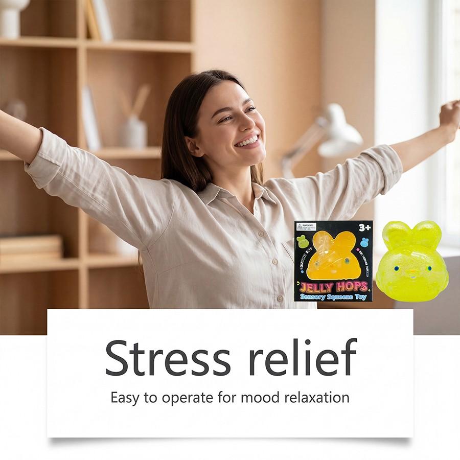 Easter Simulation Rabbit Stress Relief Toy, Soft Plush Texture, Cute Cartoon Design, Perfect Gift for Friends, Birthday, Mother's Day, Party