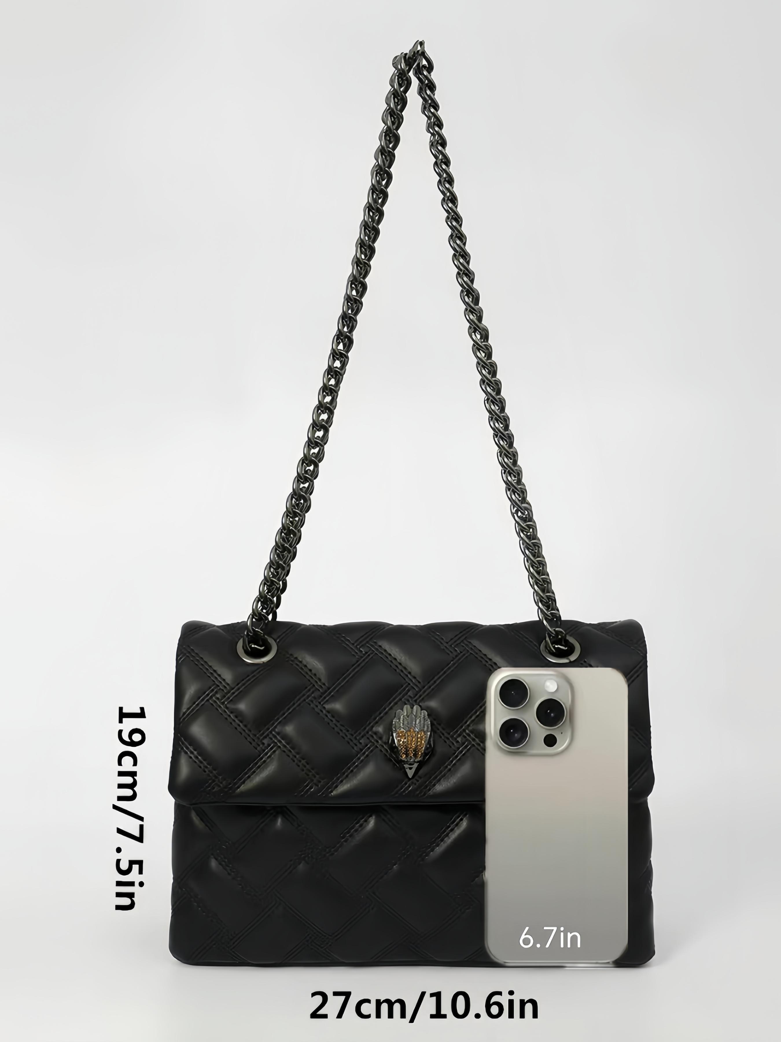 Fashion Crossbody Bag, Geometric Chain Letter Design, Large Capacity, Urban Commute, Shopping, Date Accessories, Daily Use