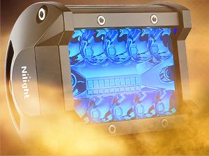 Nilight 4 Inch LED Light Pod Blue Triple Row 2PCS 60W Flood Spot Combo Driving Fog Lights for UTV Van, Boat, Tractor - Car Accessories Vehicle Lamp