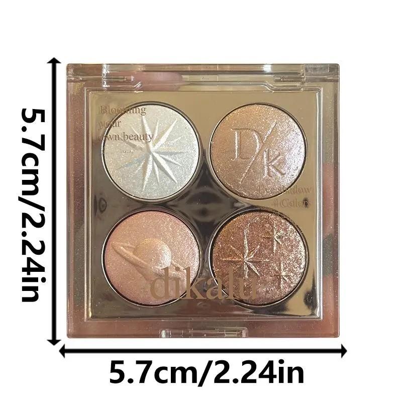 Glitter Highlighter Eyeshadow Palette, Shimmer Sparkle Palette, Long Lasting, High Pigmented, Trending Makeup, Summer & Korean Style