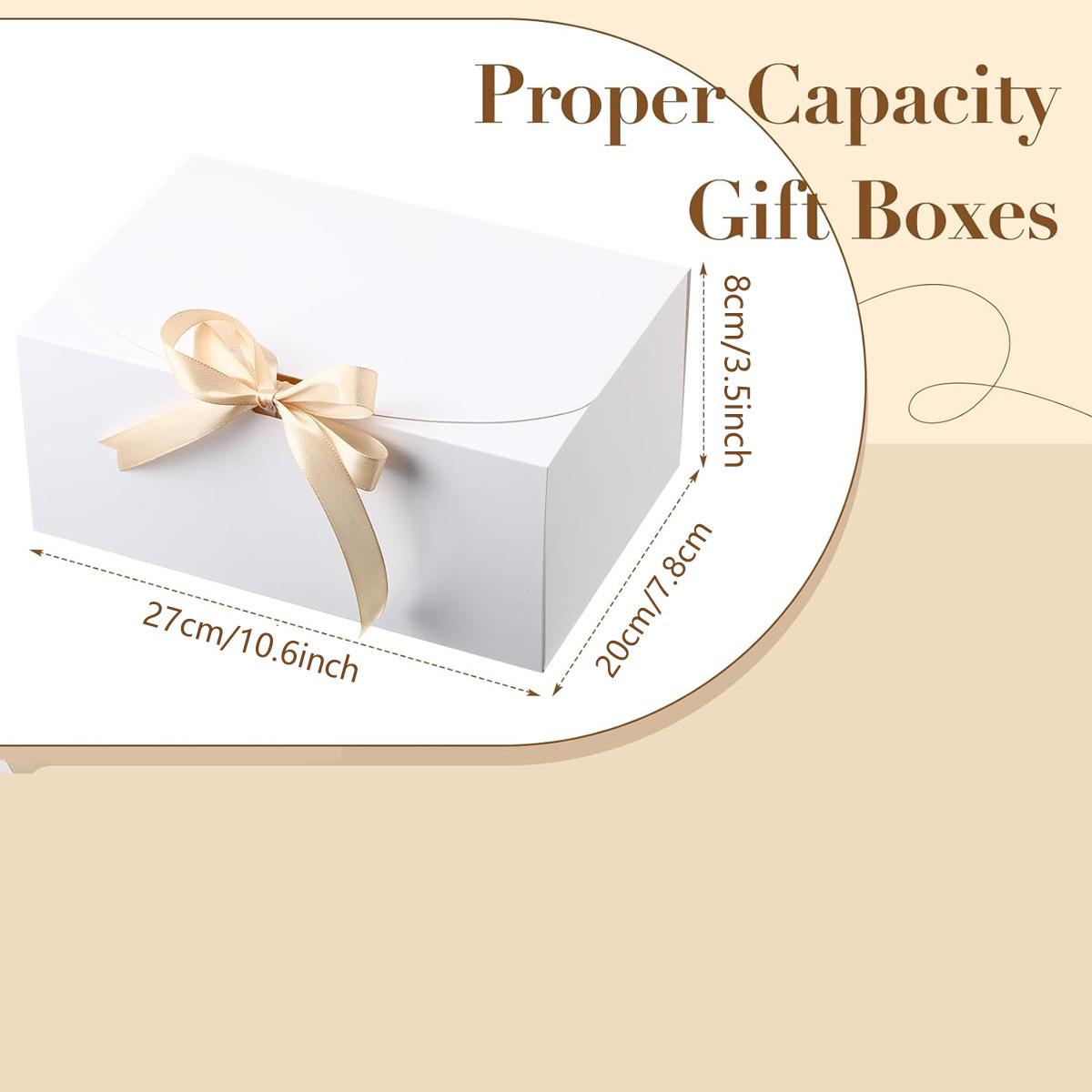 Gift Box Set With Lids, Deluxe Black Gift Box With Ribbon, Proposal Boxes, Best Man Proposal Boxes, Bridesmaid Boxes, Chocolate Candy Boxes For Graduation Gifts. Gift Boxes With Bow Ribbon Packaging Suitable For Weddings, Engagements, Birthday