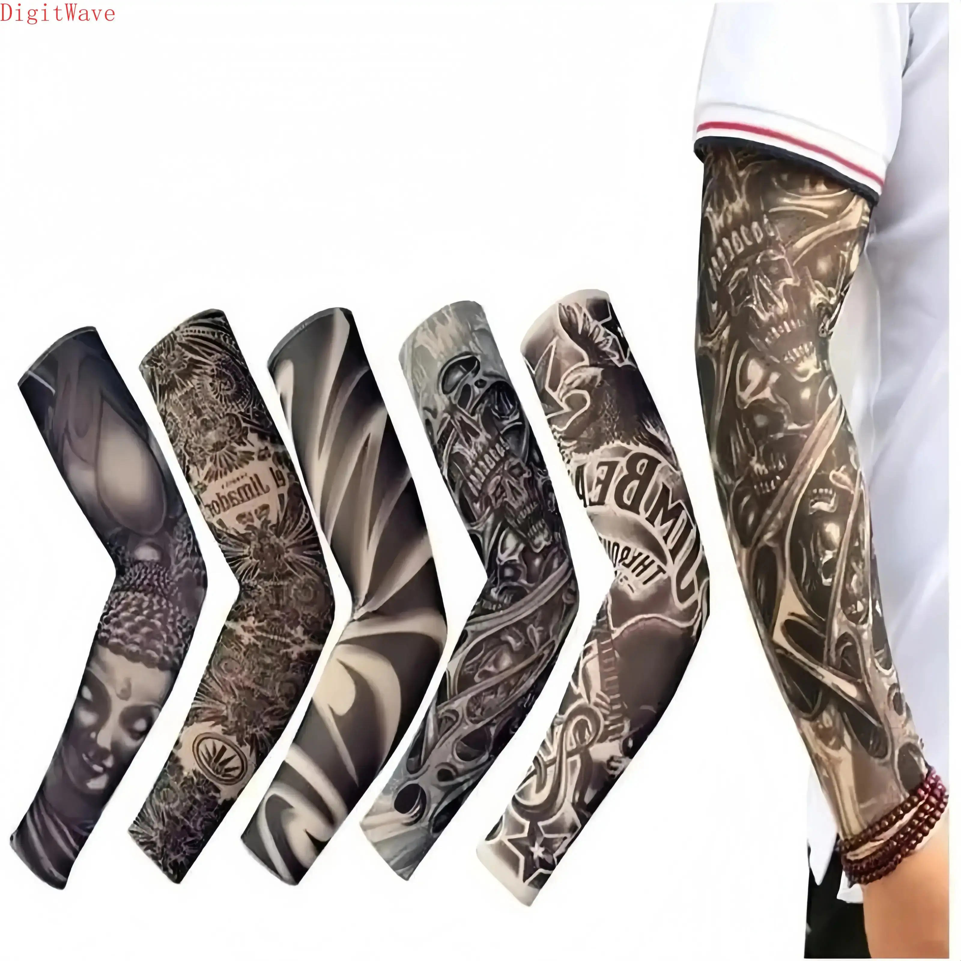 Upper Arm Compression Sleeve 6 Pack, Cooling & Breathable with UV Sun Protection for Adults, Men's Outdoor Sports Accessories, Men's Accessories, Accessories Adults