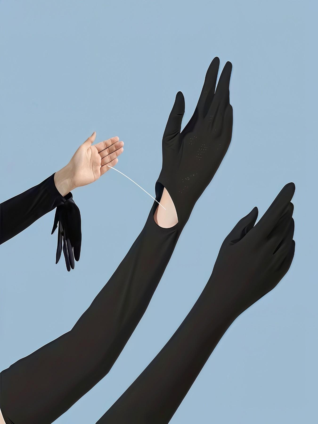 3 Pairs Women's Long UV Protection Gloves, Touchscreen Arm Sunblock Driving Gloves, Upf 50+, Ideal for Outdoor Sports and Cycling