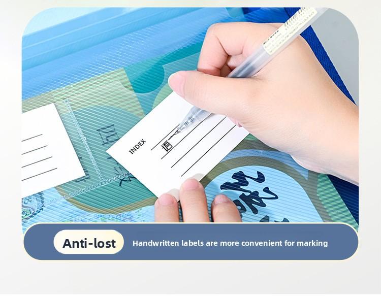 A4 Transparent Document Bag with 3D Edges Waterproof Single Layer Large Capacity for Students Exam Papers Office File Storage