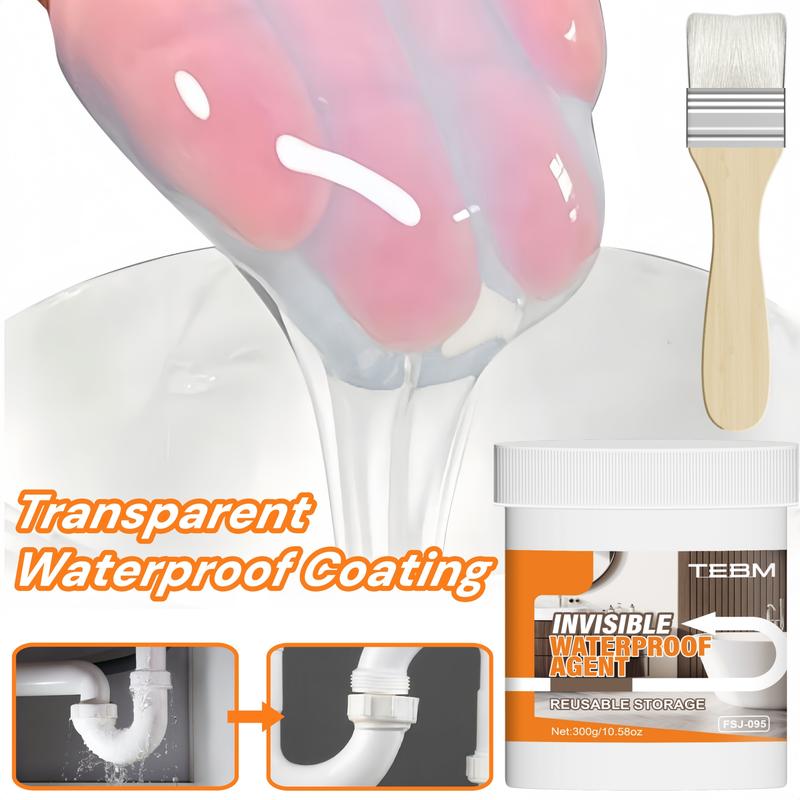 Transparent Waterproof Sealing Glue, Multi-Functional RV Roof Coating, Fast-Drying Flexible Breathable Sealant, for RV Roofs Windows Walls Tiles, Adhesive