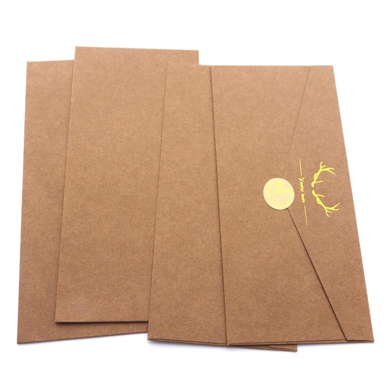 5pcs/package 230g Colorful Envelopes, Gold Foil Envelopes, Cash Envelopes, Gift Envelopes, Kraft Paper Envelopes, Vintage Envelopes, Customizable