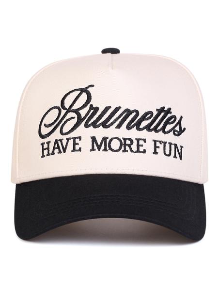 Unisex Brunettes Letter Embroidered Baseball Cap, Adjustable Outdoor Sun Protection Hat, Casual Fitted Woven Fabric for All Seasons, High Quality Hat Unisex Brunettes Letter Embroidered Baseball Cap, Adjustable Outdoor Sun Protection Hat, Casual Fitted Woven Fabric for All Seasons, High Quality Hat