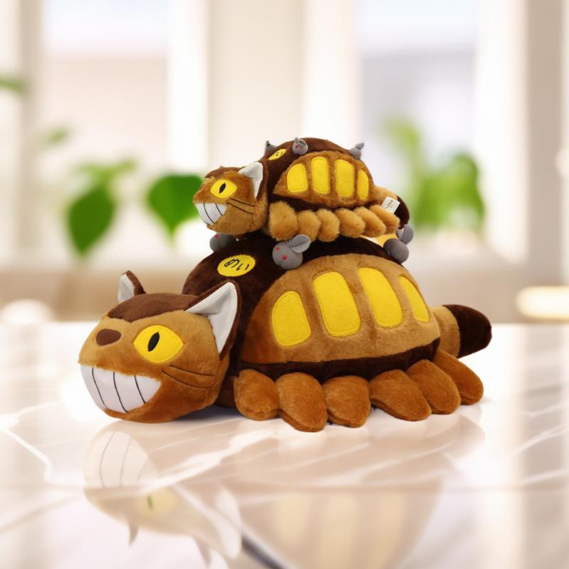 Hot 30-40cm Animation Bus Totoro Anime Peripheral Doll Soft Plush Animal Toys Stuffed Totoro Bus Kids Xmas Birthday Gift