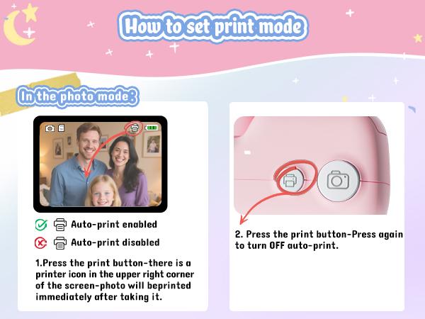 Instant Print Camera for Kids, HD Digital Camera, Christmas Birthday Gifts for Kids, Portable Toy Camera with 32GB SD Card & 3 Rolls Printing Paper,