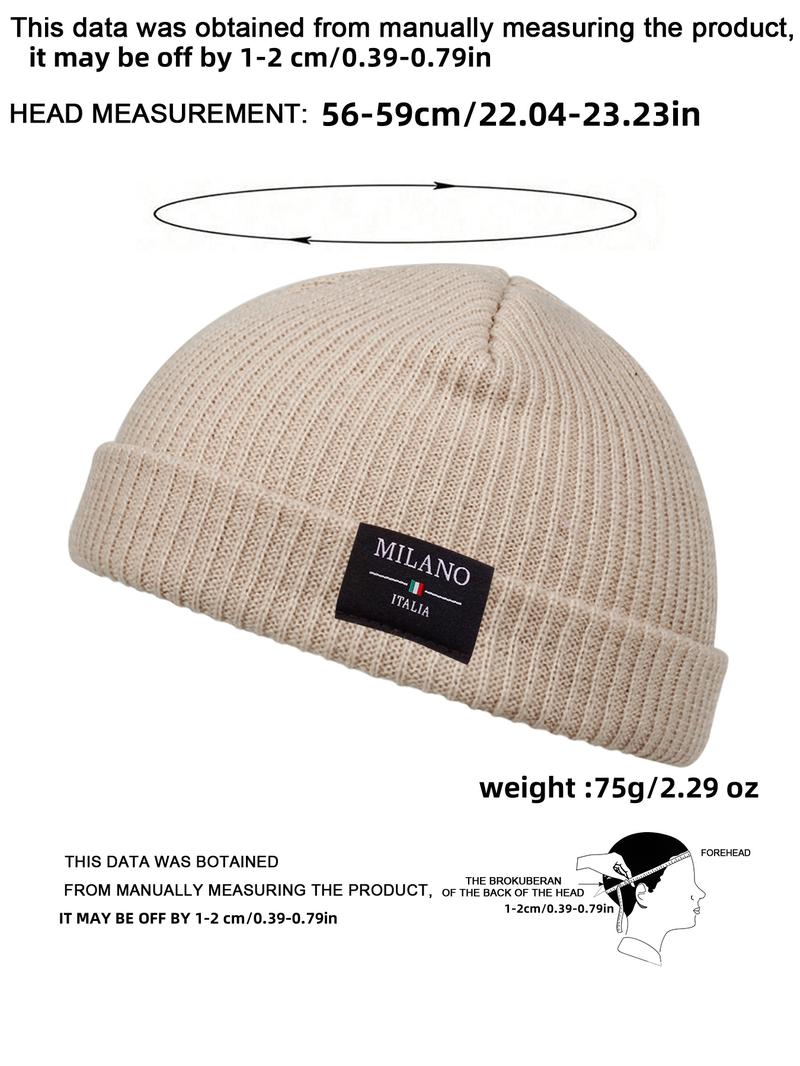 Unisex Milano Italia Knit Turban Hat, Asymmetrical Design, Casual Woven Fabric, Outdoor Sun Protection, Travel Beach Vacation, Knit Hats