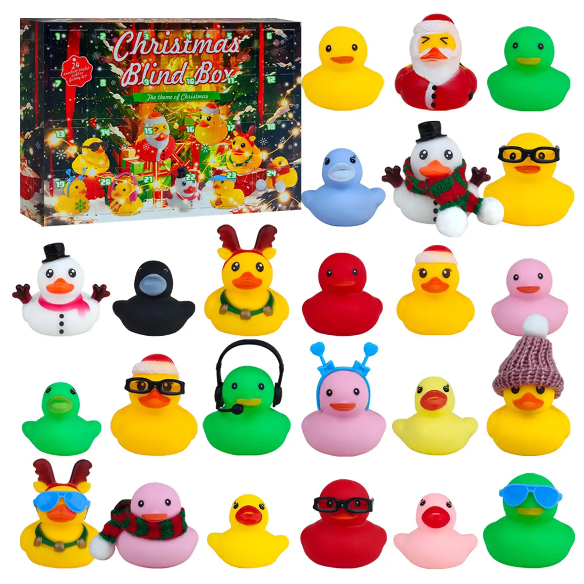 Christmas Carnival Themed Blind Box, Holiday Surprise Mystery Box, Collectible Ornament Blind Box for Christmas Home Decor, Party Favors & Holiday Gifts