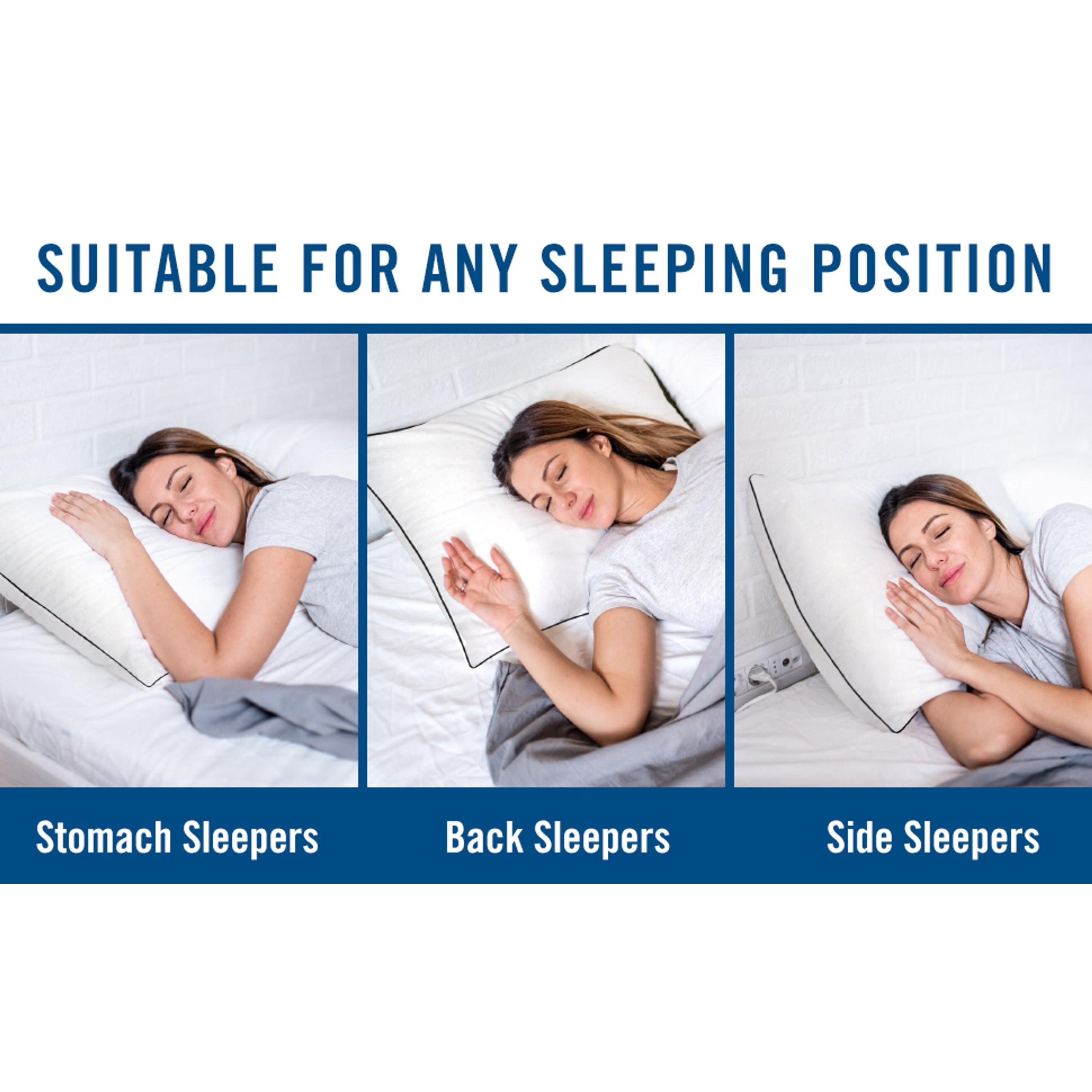 Standard Size Bed Pillows for Sleeping 4 Pack,Luxury Hotel Pillows,Comfortable and Supportive,Machine Washable,Suitable for Stomach,Back and Side Sleepers.