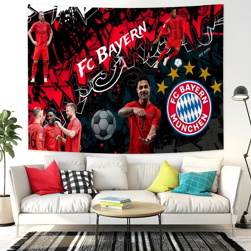 German Bundesliga FC B-Bayern München star Tapestry Background Hanging Cloth Bedroom Room Decor Aesthetic Tapestry Wall Party