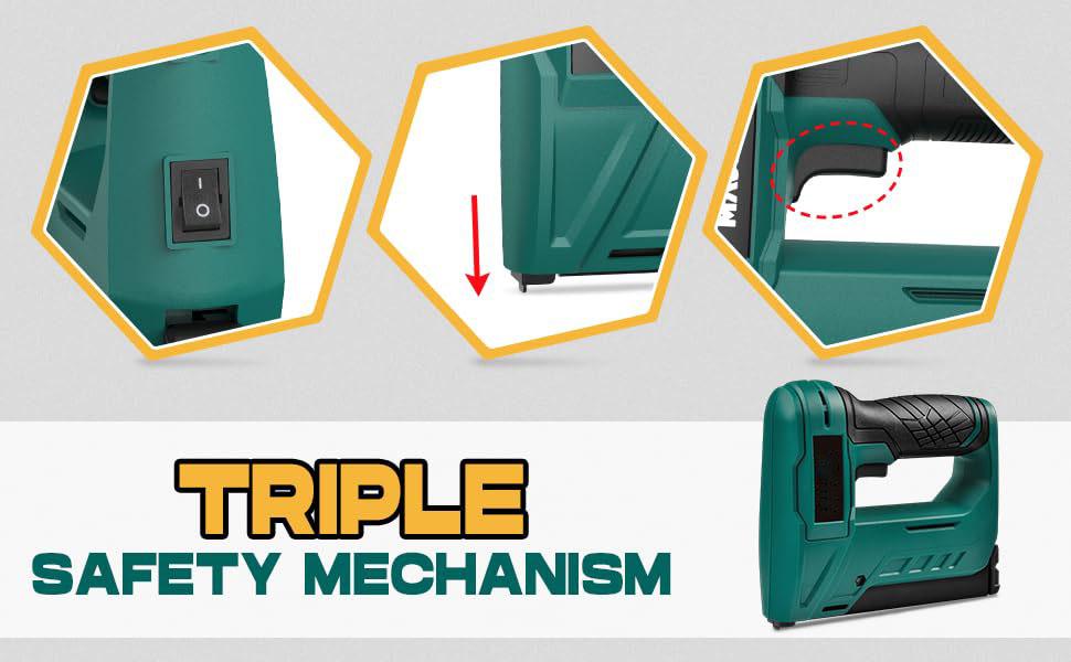Electric Staple Gun for Wood - Cordless Stapler Gun with T50 Staples, USB Charger, Heavy Duty Satple Gun for Upholstering, Crafts, DIY, Carpentry, Material Repair Electric Staple Gun for Wood - Cordless Stapler Gun with T50 Staples, USB Charger, Heavy Duty Satple Gun for Upholstering, Crafts, DIY, Carpentry, Material Repair