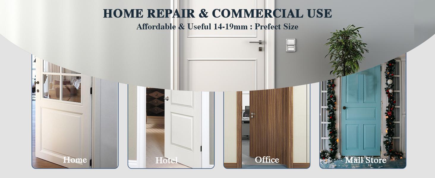 Door Hinge Adjustment Tool, 14-19mm Hinges Gap Adjusting Wrench, Upgraded Door Henge Repair Tool, Door Gap Tool for Flag Hinge Steel Double-Ended Door Henge Repair Wrench