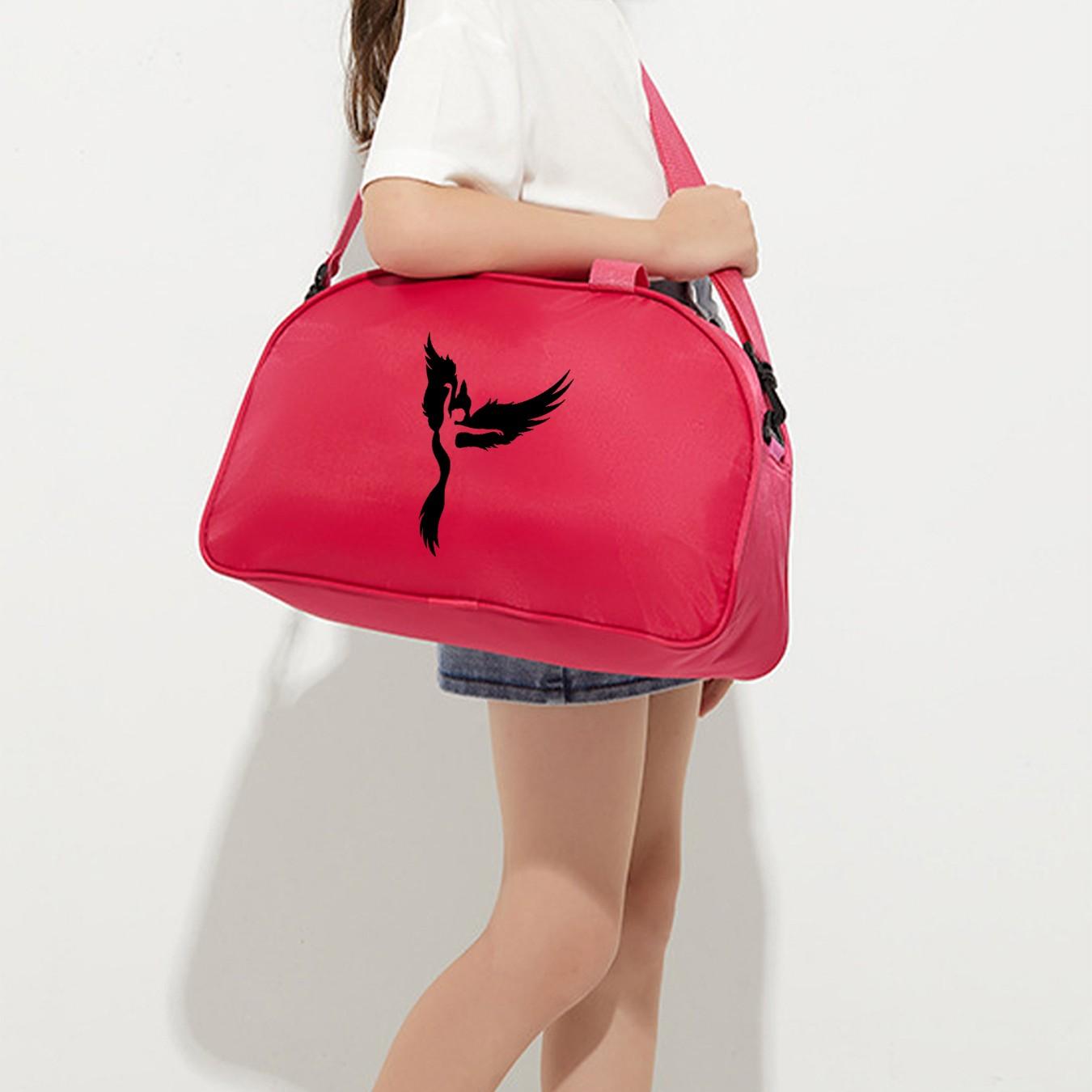 Multifunctional Dancer Wing Print Dance Bag, Unisex Lightweight Travel Backpack, Large Capacity Short Trip Bag, Ideal for Dance Competitions, Vacations, Gifts