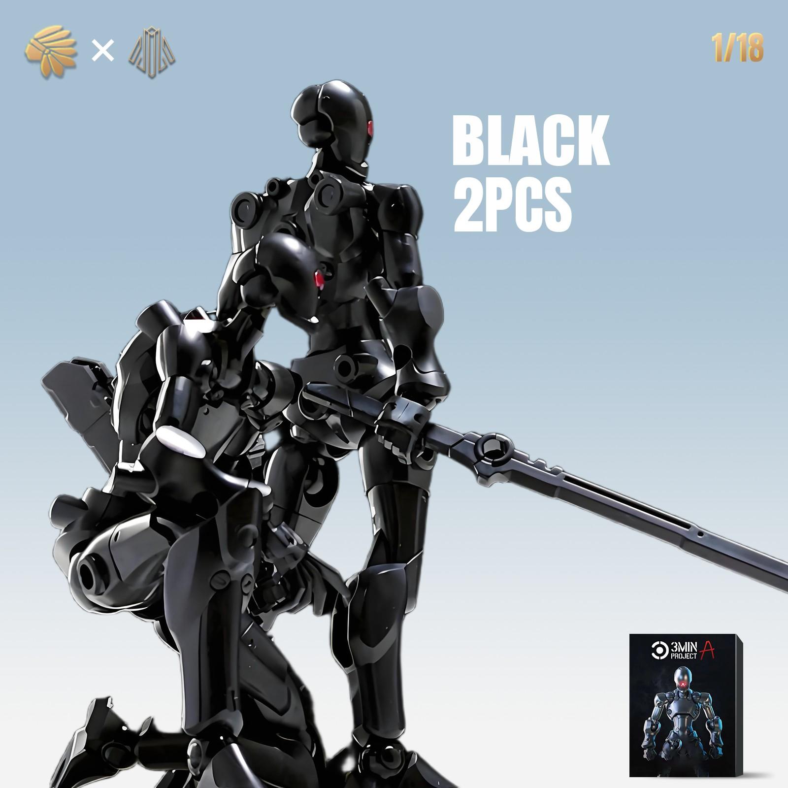 High-End 1/18 Scale Mecha Super Flexible Model Kit, 9.6cm Pocket Robot Assembly, High Precision DIY Mecha, Includes Metal Transparent