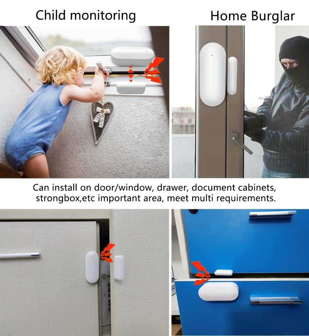 Tuya WiFi Window Door Sensor Wireless Door Detector Alarms Smart Life APP Remote Control Work with Alexa Google Home Smart Home Waterproof Motion Detection