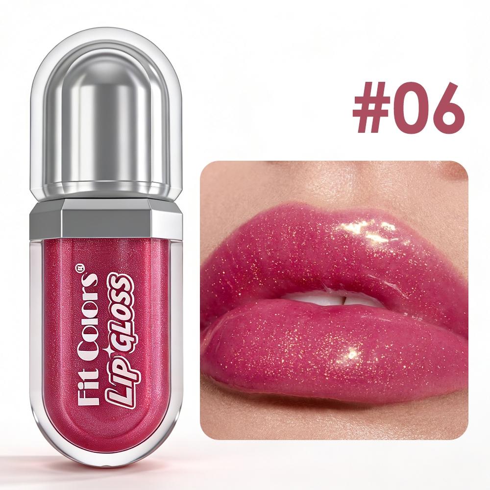 3D Mirror Gloss Lip Glaze Long-Lasting Hydration Anti-Wrinkle Lip Balm Transparent Pearl Fine Sparkle Lip Oil Valentine's Day Gift