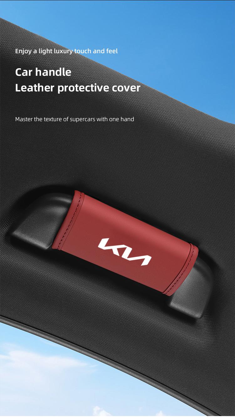 Car Roof Handle Protective Cover Pull Gloves Interior Accessories For KIA Carnival Niro EV9 K8 Forte Cerato Sportage Ray EV Telluride Seltos Cadenza RIO EV6 Stinger Ceed Picanto Sorento Borrego K5 K9 Syros Optima Sonet EV3