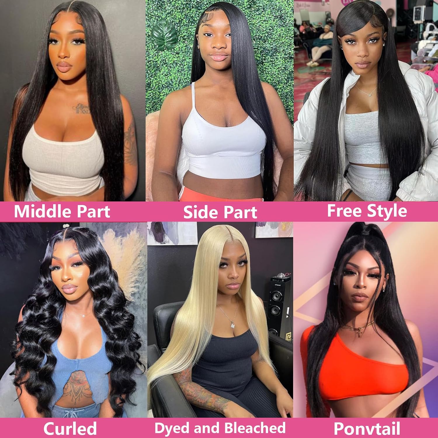 Bling Hair 28 Inch Straight 13x4 Lace Front Wigs Human Hair Transparent Pre Plucked with Hairline Hair 13x6 Lace Frontal Wigs Human Hair 180 Density For Black Women