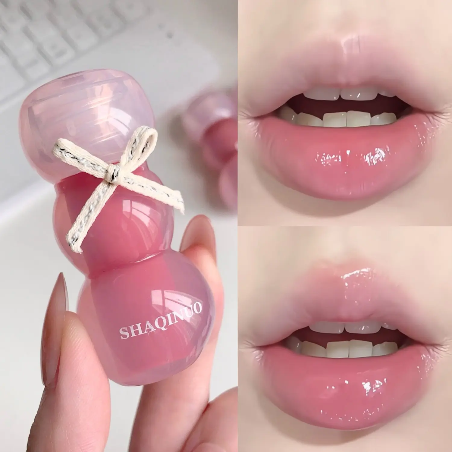 Clear Water Gloss Lip Gloss, Lightweight Watery Texture, Long-Lasting Hydrating Formula, Smooths Lips, Glassy Shine Effect