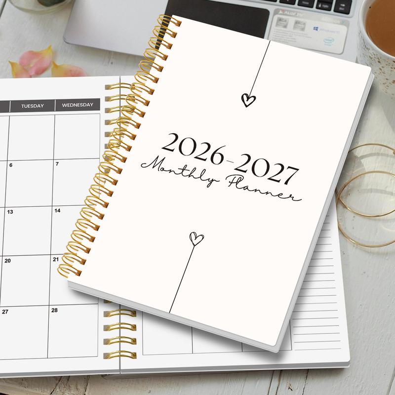 Jan 2026–Dec 2027 Monthly Planner, 24-Month College Planner and Weekly Agenda Notebook, Simplified To-Do Planner to Boost Productivity