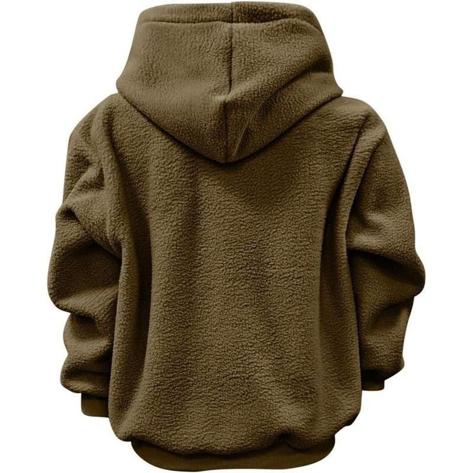 Pet Pouch Hoodie Winter Thick Waterproof Fleece Jacket for Small Cats and Dogs with Front Carry Pouch for Outdoor Use Normal Type