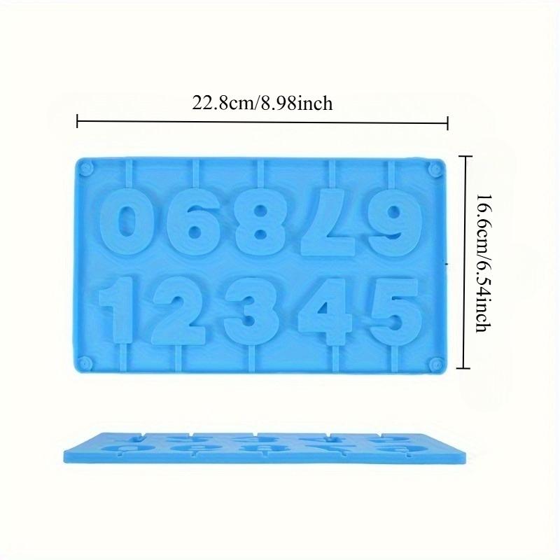 3D Numbers Lollipop Mold - Reusable Cake Candy Snack Baking Mold - Uncharged Kitchen Accessory for Baking Tools