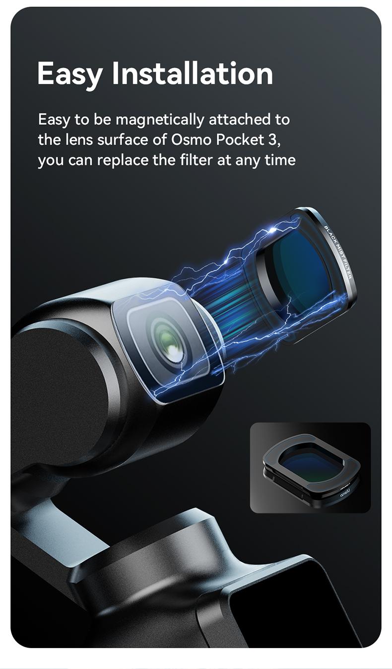 Ulanzi Pocket3 Accessories Collection, Expansion Adapter & Mini Tripod Kit for DJI Osmo Pocket 3 Mount with 1/4" Screw, Quick Release LED Light, Action Camera Accessories