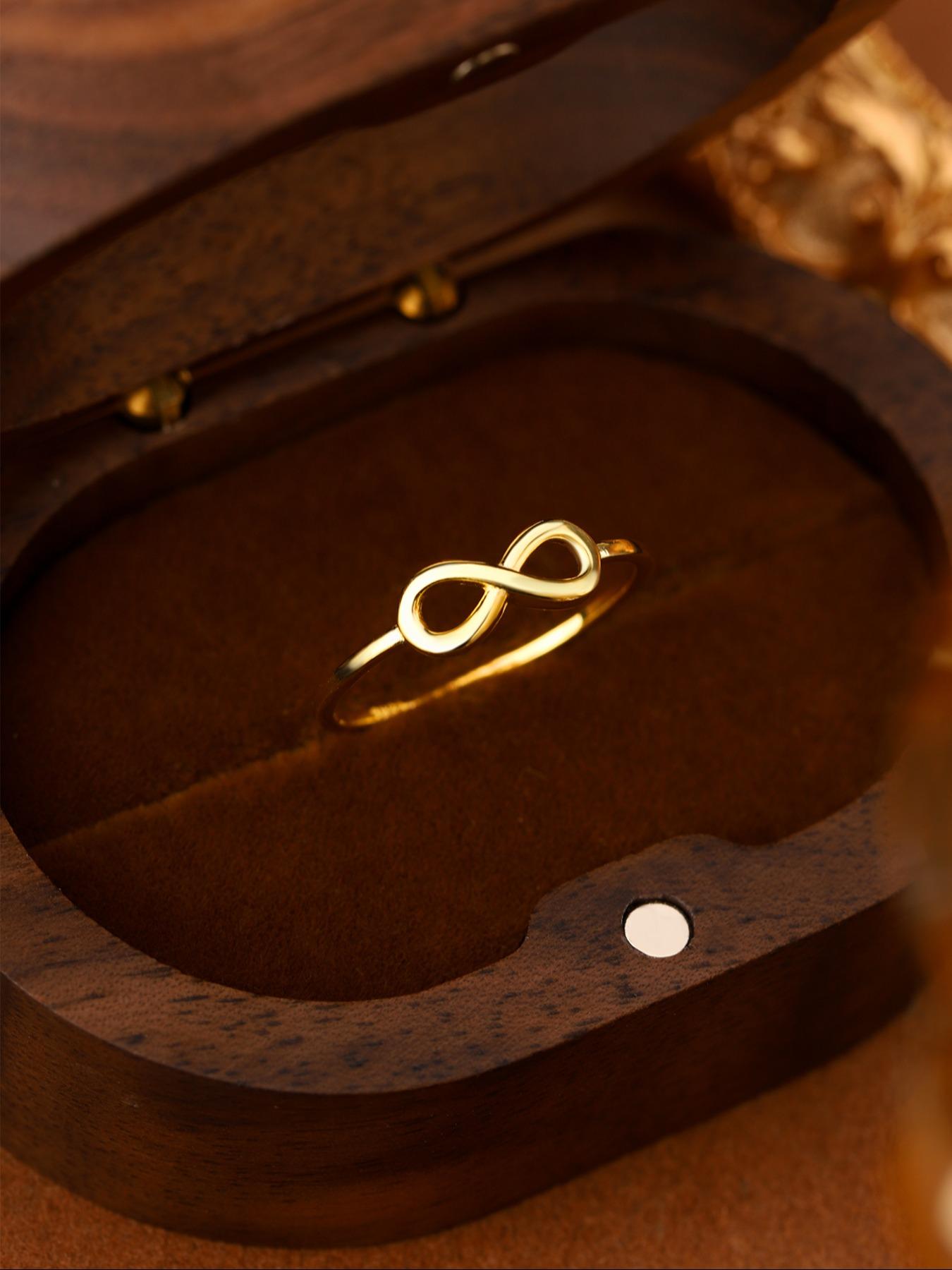 925 Sterling Silver Infinity Symbol Ring, Eternal Love Minimalist Luxury Style, Perfect Gift for Girlfriend Best Friend Lover