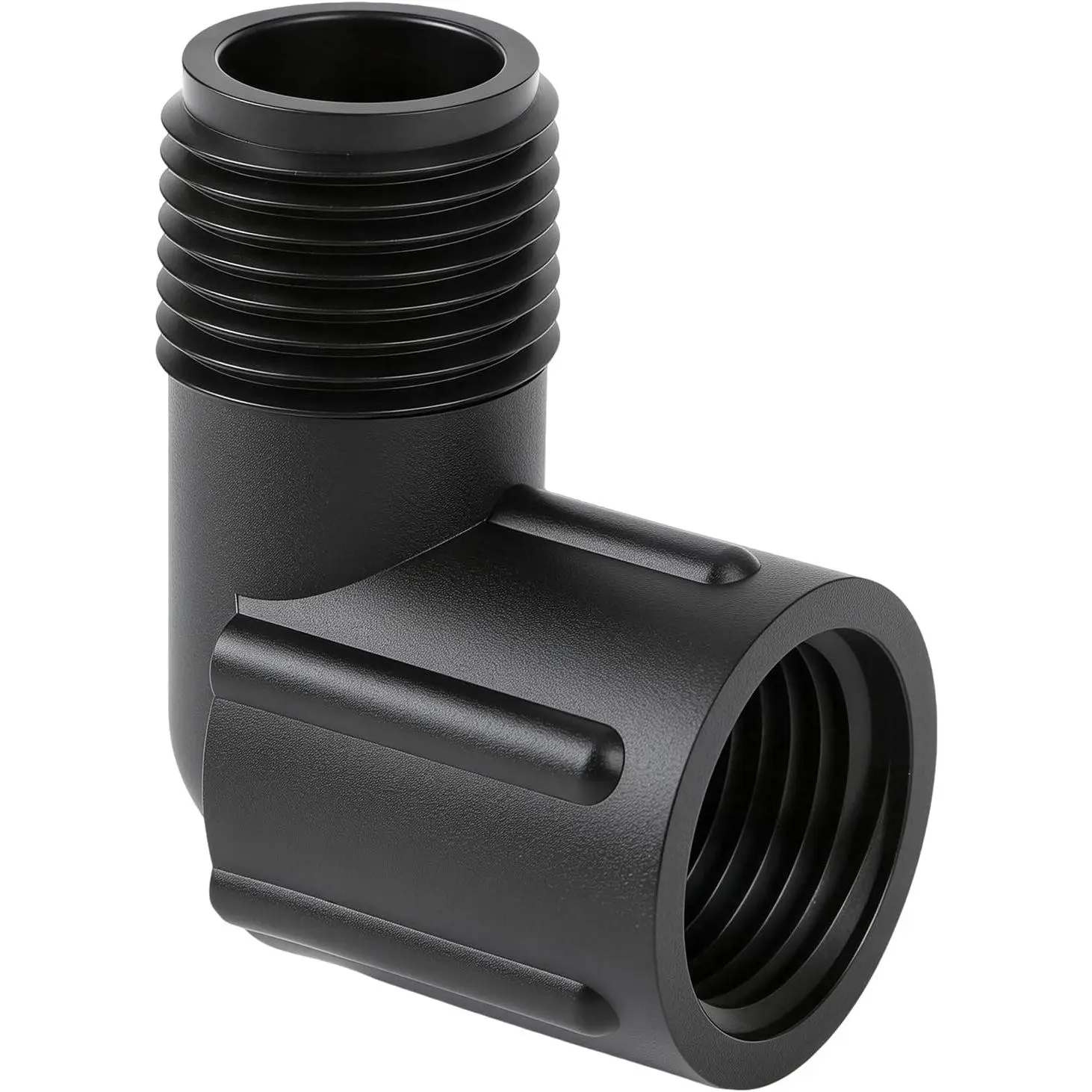 10-Count Pack Synthetic 1/2 Inch x 1/2 Inch NPT Double Female Pipe Thread Riser, Drip Irrigation Sprinkler Adapter, Garden PVC Threaded Coupling Fittings
