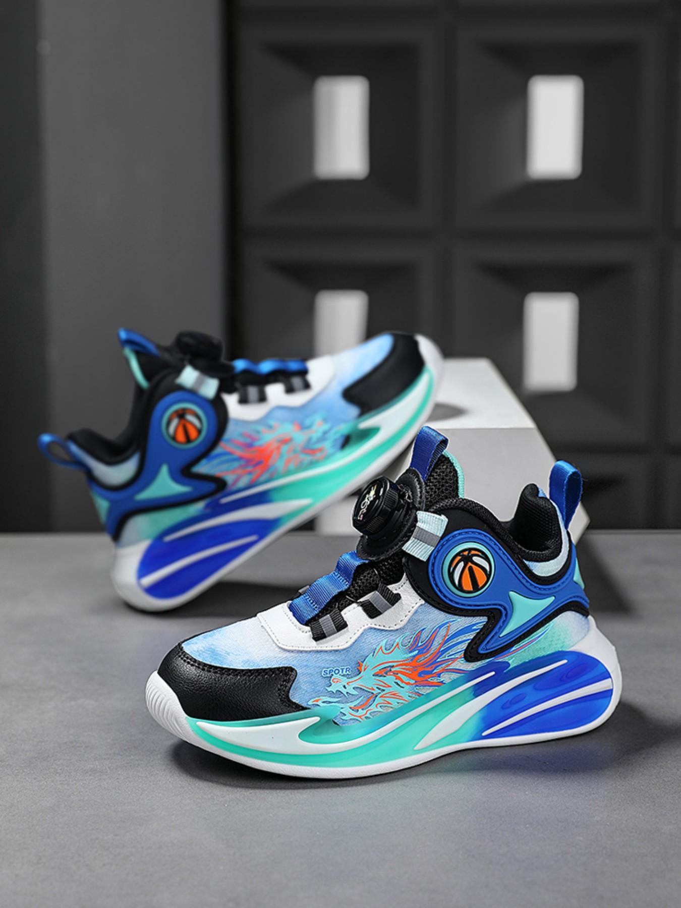 Basketball Shoes for Boys, Breathable Mesh Training Sneakers, Outdoor Sports Running Shoes, Suitable for All Seasons